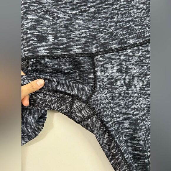 Lululemon Wunder Under Pant *Stirrup in Dramatic Static White Black / Black - Picture 10 of 16